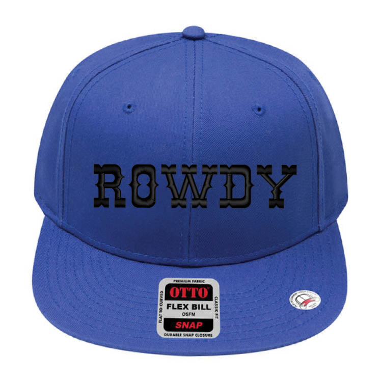 ROWDY Embroidered Young Adult/Youth Flat Bill Hat