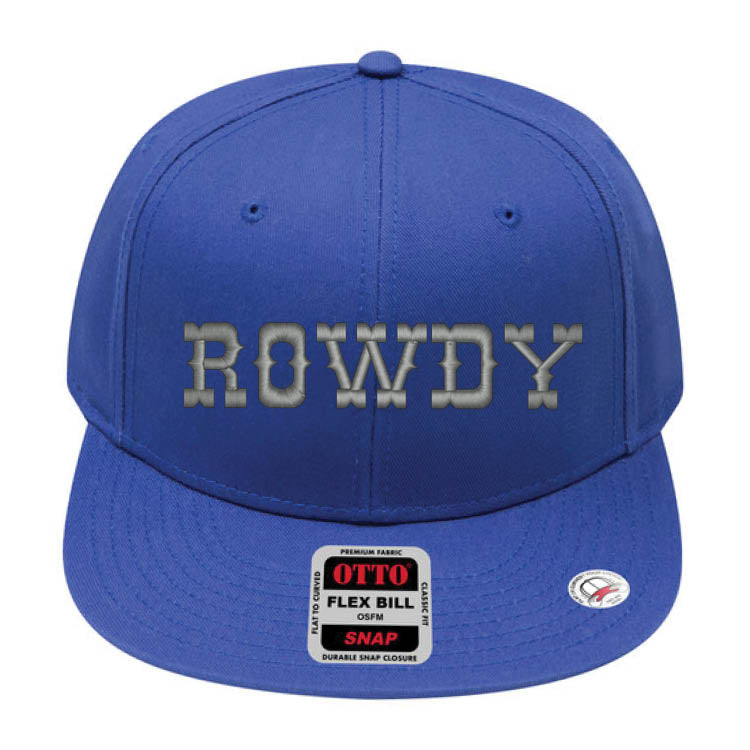 ROWDY Embroidered Young Adult/Youth Flat Bill Hat