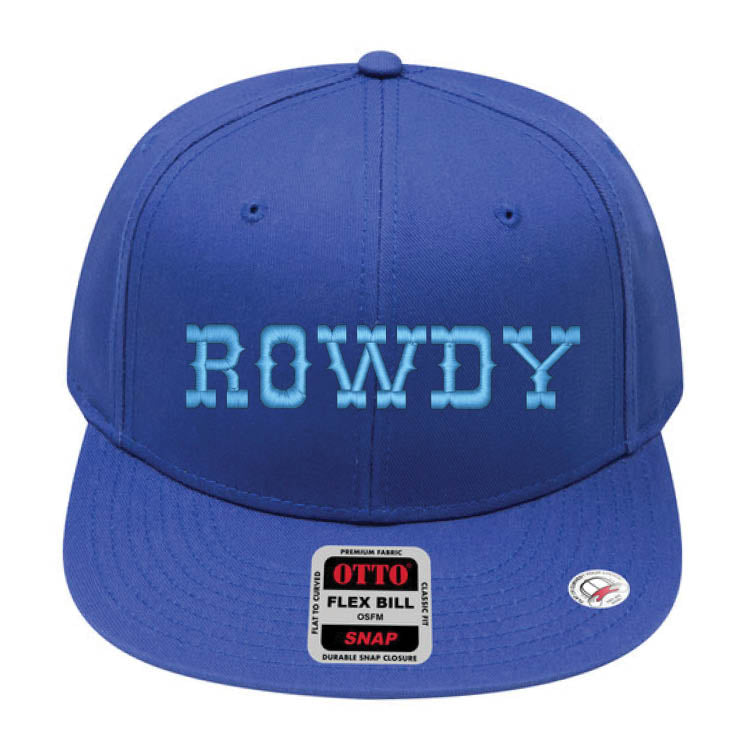 ROWDY Embroidered Young Adult/Youth Flat Bill Hat