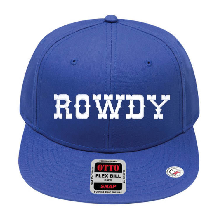 ROWDY Embroidered Young Adult/Youth Flat Bill Hat