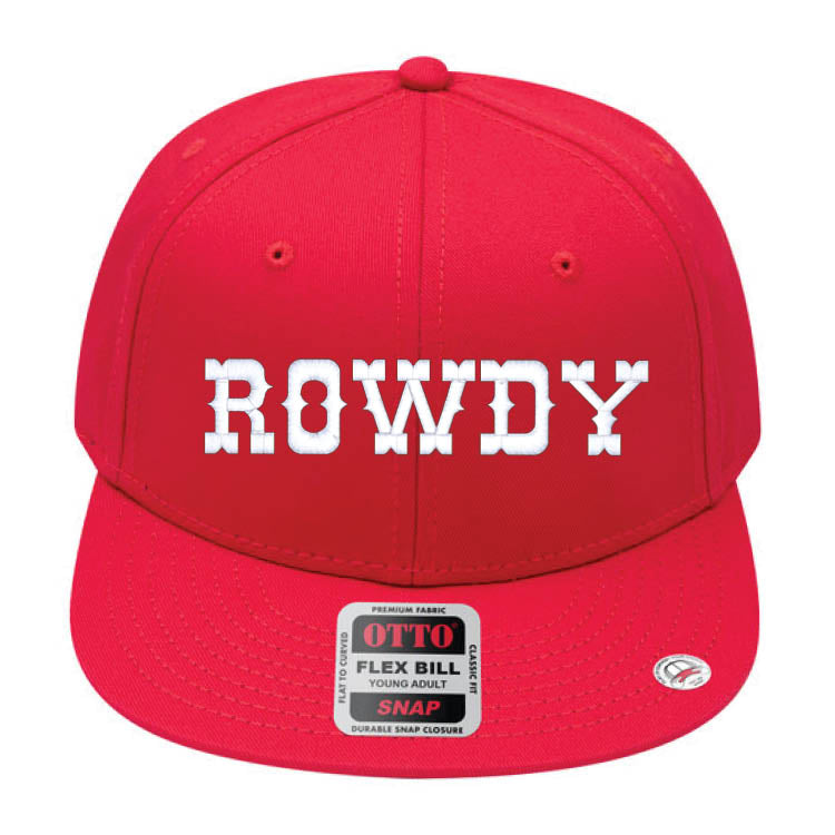 ROWDY Embroidered Young Adult/Youth Flat Bill Hat