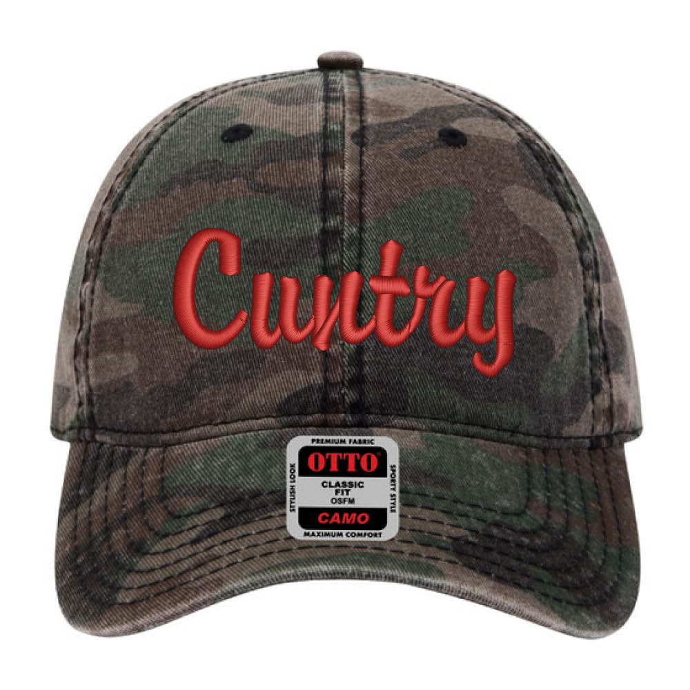 CUNTRY Camo Garment Washed Hat