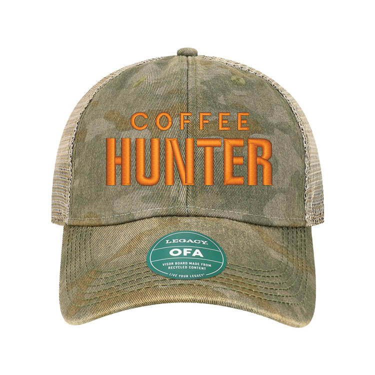 COFFEE HUNTER Embroidered Camo Hat