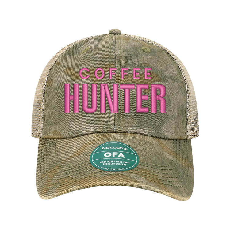 COFFEE HUNTER Embroidered Camo Hat