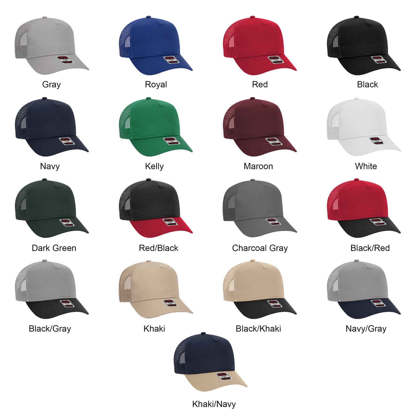 Custom Text Embroidered Hat 5 Panel Structured